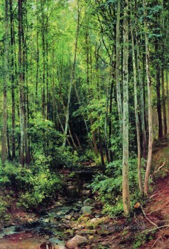 landscape Painting - forest aspen 1896 classical landscape Ivan Ivanovich trees